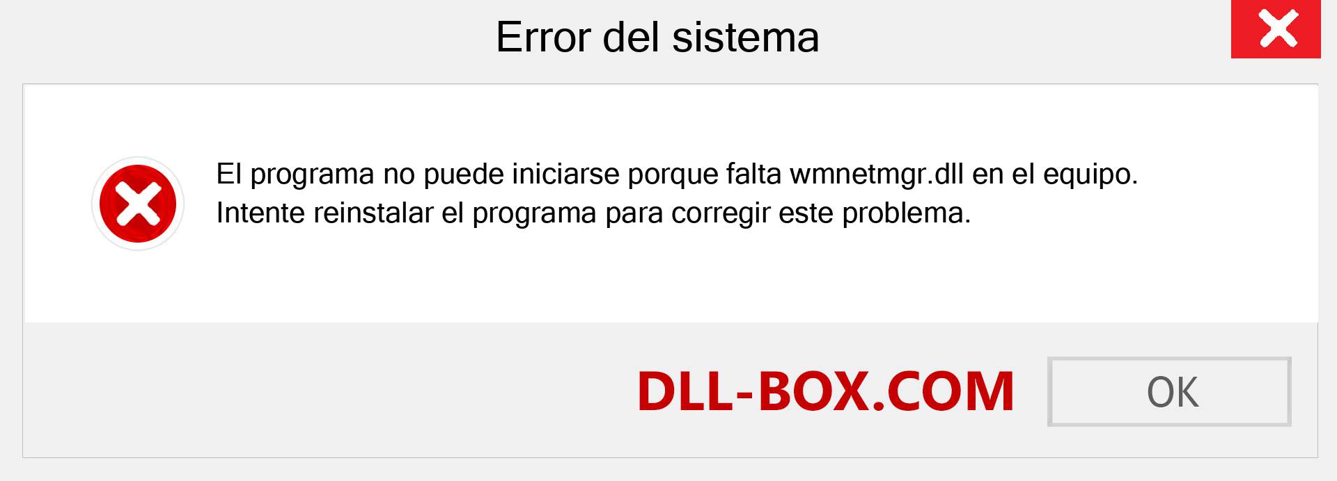 ¿Falta el archivo wmnetmgr.dll ?. Descargar para Windows 7, 8, 10 - Corregir wmnetmgr dll Missing Error en Windows, fotos, imágenes